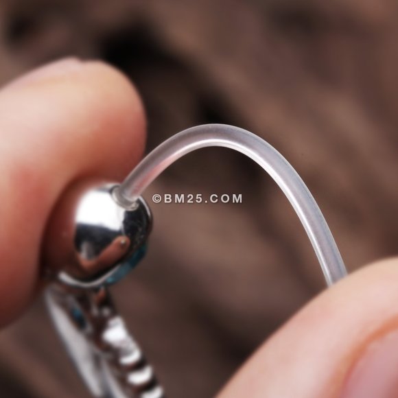 Adorable Little Feet Sparkle Bio-Flex Pregnancy Belly Button Ring - Picture 4 of 4